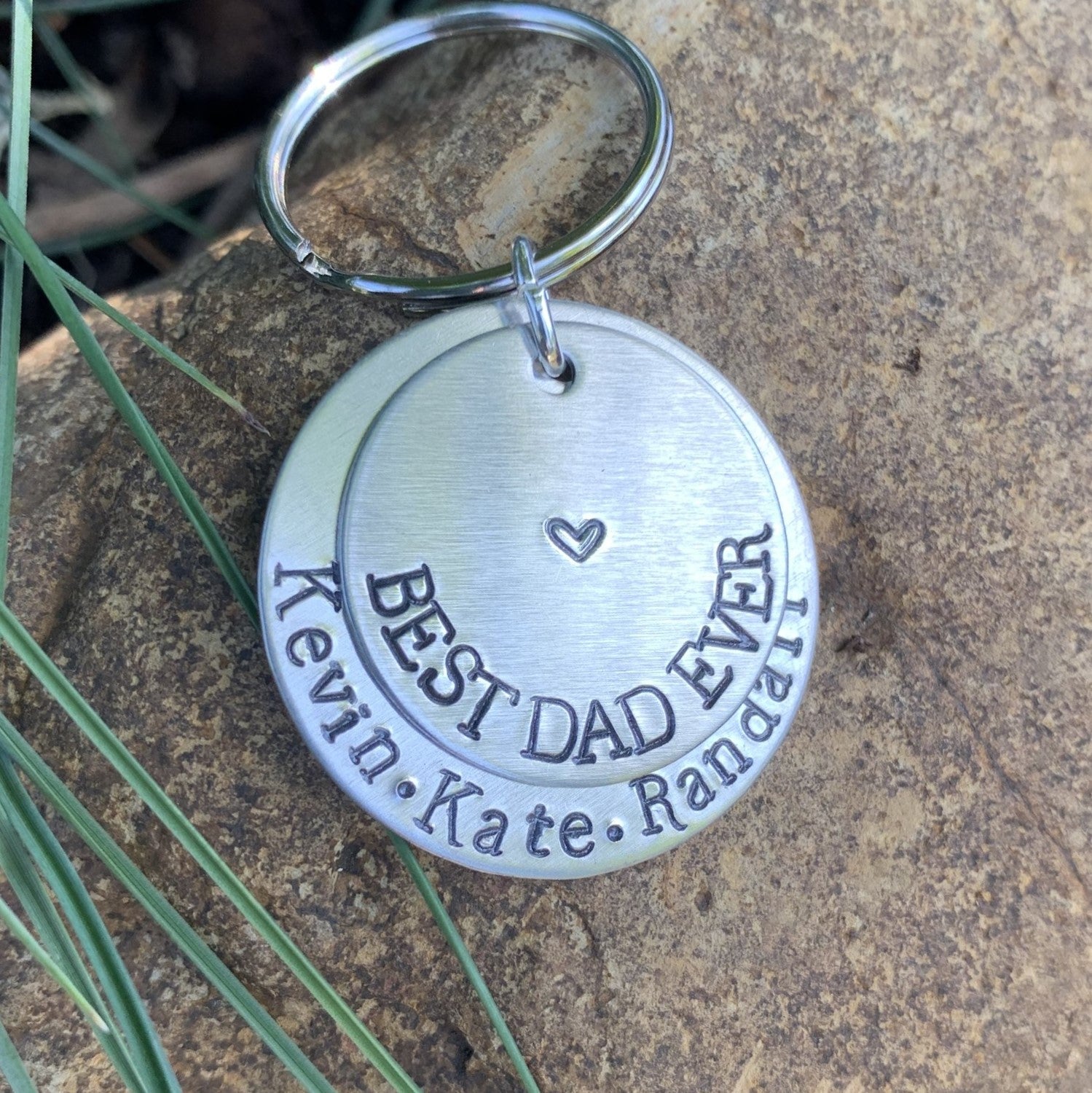Personalized Best DAD Ever Keychain