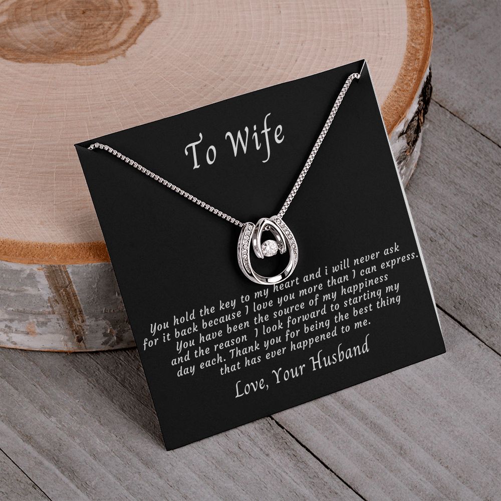 Buy To My Wife Necklace Gift the Most Beautiful Thing Gift for Wife, Necklace  for Wife, Anniversary, Birthday, Valentine Gift for Wife Online in India -  Etsy