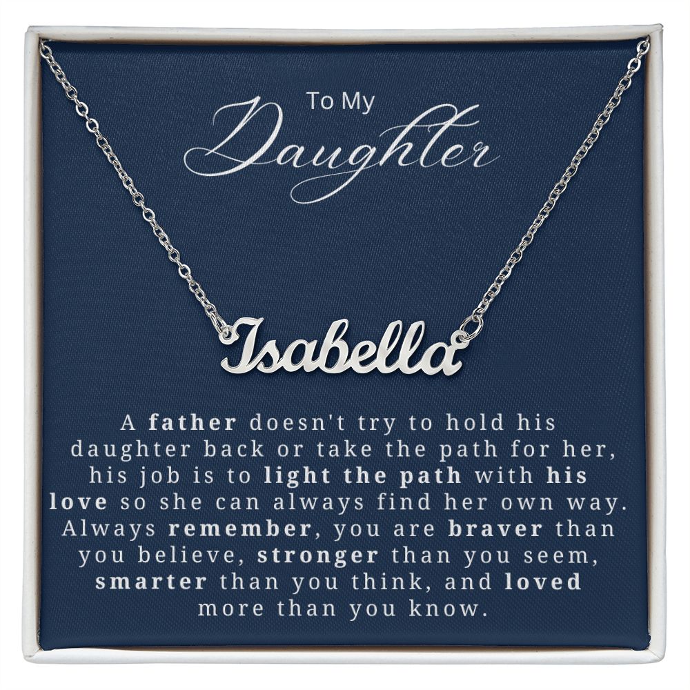PERSONALIZED NAME NECKLACE || GIFT FOR DAUGHTER FROM DAD || DAUGHTER FATHER NECKLACE || CHRISTMAS GIFT