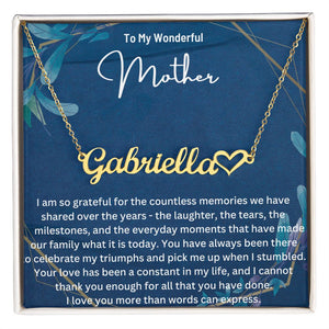 Personalized Name Necklace for Mother's Day