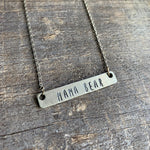 Hand Stamped Mama Bear Necklace