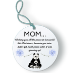 Christmas Mommy and Baby Bear Custom Ornament